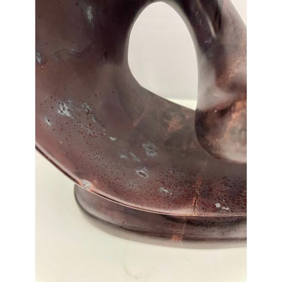 VTG Embrace Circle Stone Abstract Sculpture Mid Century Kenya Made 10" MCM Love - Picture 4 of 16